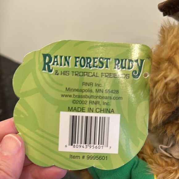 Fiesta Talking RAINFOREST RUDY Ranger 10 Teddy Bear w/Frog Plush Toy WITH TAGS! - Picture 7 of 12